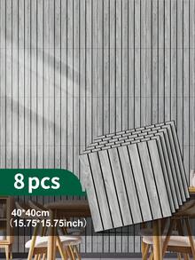 8/16pcs 3D Wood Grain Wall Panel, Thickened Self-Adhesive IXPE Wallpaper, Peel And Stick, Waterproof Easy To Clean, DIY Detachable Wall Stickers For Home Decoration, Suitable For Renovating Living Rooms, Kitchens, Offices, Ceilings, And Bedrooms - 15.75*15.75inch - View 14