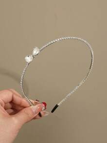 1pc Elegant Rhinestone Alloy Headband - Multicolor - View 3