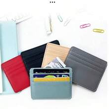 2PCS Man Purses Ultra Thin Mini Business Bank Credit Card Holder Wallet Simple Small Coin Cards Cover Pouch Case Bag - Multicolor - View 3