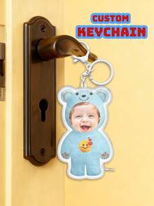 Móc khóa hình mặt người theo yêu cầu, móc khóa hình búp bê, móc khóa phát ra âm thanh, móc khóa hình gấu, móc khóa dễ thương và thú vị, thích hợp làm quà tặng cho bạn gái, bạn trai, bạn bè, bố, mẹ, người thân, trẻ em. Thích hợp cho sinh nhật, kỷ niệm, ngày Valentine, quà tặng tiệc tùng, quà tặng độc đáo cá nhân hóa, quà tặng lý tưởng cho nam/nữ, móc khóa trang trí theo yêu cầu, trang trí ba lô, mặt dây chuyền. - Gấu Nhỏ - Xem 6