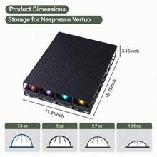 Soporte para cápsulas de café con cajón para alfombrilla de café - Plata - Ver 3