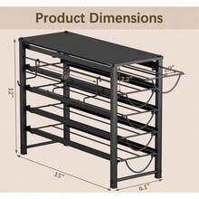 HFHOME - Soporte para cápsulas de café para mostrador soporte para cápsulas para tazas K cajón de almacenamiento de cápsulas de café de metal de 5 niveles organizador de 70 cápsulas de capacidad - Cápsulas Black70 - Ver 4