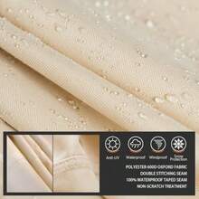 Juego de fundas para muebles de patio impermeables resistentes al agua 600D para sofá seccional al aire última intervensión juego de conversación para patio juego de mesa y sillas 127 - Beige 600D - Ver 3