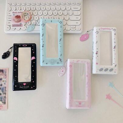 1本天使之翼系列相册，4格人生阶段，学生大头贴纸收藏，偶像卡片相册