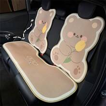 1pc Breathable Honeycomb Mesh Car Seat Cushion, Cute Cartoon Design, Suitable For All Seasons - Multicolor - View 3