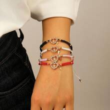 Vòng tay dệt hình Đức Mẹ Maria bán sỉ, vòng tay thời trang đa năng mặt dây chuyền hình trái tim và thánh giá có thể điều chỉnh kích thước dành cho nữ. - 04 KC Gold G-455 - Xem 3