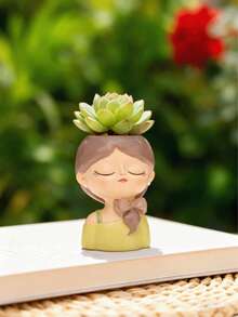 1pc Resin Succulent Plant Pot Mold, DIY Desktop Decor Planter, Small Home Decor Vase, Handmade Gift Pot, Suitable For Home, Bedroom, Office, Dorm, Storage, Wedding, Party Decoration, Best Gift For Friends - Multicolor - View 15