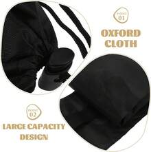 Bolsa de transporte para bastones de trekking: 11,5 x 70 cm, cierre con cordón, correa ajustable para el hombro, bolsa de almacenamiento portátil. - Negro - Ver 5