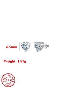 ORSA JEWELS 一对 100% 925 纯银 14K 金 0.5克拉/1克拉/2克拉/3克拉/4克拉 8A级心形立方氧化锆耳钉，浪漫珠宝礼物，男女皆宜，适合婚礼、派对、情人节、周年纪念日等场合，低过敏性，不褪色 - Heart Cut - 查看 15