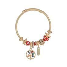 1件可调节不锈钢手链，饰有恶魔之眼、生命之树和口红吊坠，适合作为派对首饰礼物、情人节礼物、母亲节礼物送给女性。 - 惡魔之眼 - 查看 7