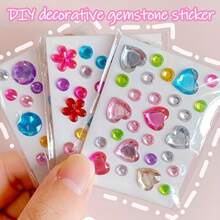 Shiny Rhinestone Effect Stickers - Multi-Color (Pink, Blue, Green, Red, Transparent) Pet Decorative Gems, Suitable For Cat/Dog Collars, Harnesses, Face Decor, No Glue Needed, & Material, Sensitive Skin Friendly - Essential For Parties, Photo Shoots, Daily Charm, Pet Grooming & Party Outfits, Fun Accessories, No Adhesive Needed, Photography Props, Ideal For Dog Lovers - Multicolor - View 7