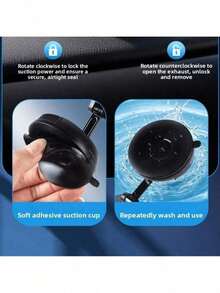 磁吸式车载手机支架，可折叠多功能导航支架，适用于所有车型，简约设计 - 黑色 - 查看 5