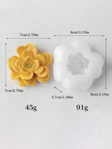 Multifunctional Flower Silicone Mold - Suitable For Scented Candles/Handmade Soaps/Plaster Fragrance Stones/Mousse Desserts - 3D Stereoscopic Flower Design - Flower Candle Mold - View 15