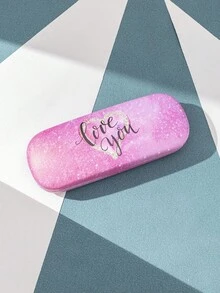 1个女士可爱字母爱心印花眼镜盒，适合校园和约会使用：轻便的眼镜收纳盒，内衬柔软，拉链耐用，方便携带，非常适合在宿舍、教室、图书馆和日常包包中存放眼镜；迷人的字母和爱心图案，是学生和年轻购物者的时尚配饰，有助于防止眼镜刮花，方便的桌面伴侣，是学习和社交活动的理想礼物，适用于大多数镜框，小巧而实用，方便取用和清洁，是日常携带的理想之选，休闲时尚，充满校园风情。 - 玫紅-205 - 查看 7