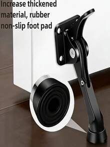 防踢门挡，适用于门底，经久耐用，室内外商业用途皆宜。免钻孔门楔，防夹手门挡，银色和黑色可选。 - 多色 - 查看 6