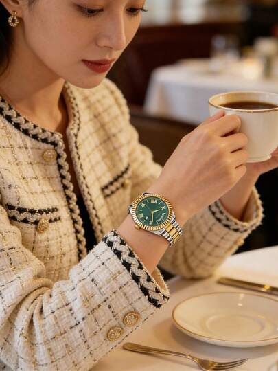 Guess 女士石英表，石英机芯，不锈钢表带，不锈钢表壳，适合日常佩戴、聚会及其他场合 GW0308L2 GW0308L3 GW0308L5