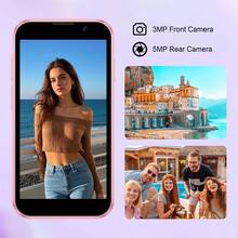 SOYES [Primavera] Teléfono inteligente mini 3G. Ranuras para tarjetas SIM duales, teléfono de tamaño palmario. Funciones incluyen toma de fotos, grabación de videos y transmisión de videos. Disponible en negro y rosa. Mini teléfono. Un excelente regalo de cumpleaños o boda.  Mini Phone. - Negro - Ver 2