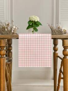 1 chiếc khăn trải bàn kẻ caro hồng trắng tối giản hiện đại, khăn trải bàn hình chữ nhật kẻ caro đỏ chủ đề Giáng sinh, nhiều kích cỡ khác nhau, phù hợp cho bữa ăn gia đình, trang trí nhà bếp Giáng sinh, trang trí nhà cửa, tiệc ngoài trời và nhà hàng, món quà hoàn hảo để trang trí bàn ăn ngoài trời, bề mặt có họa tiết vải lanh, trang trí bàn ăn. - Phấn lì mềm mịn - Xem 4