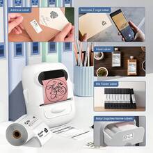 Marklife P50 Label Maker, Thermal Printer, Portable Wireless Bluetooth Printer. Suitable For Printing Name Tags, Product Labels, Clothing Tags And Address Labels. Suitable For Students, Families And Personal Use. Compatible With Android, Apple And Windows Systems. Suitable As A Mother's Day Gift. - Multicolor - View 10