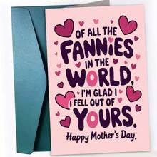 1张创意心形母亲节贺卡，附温馨祝福语，送给妈妈、继母、妻子的完美礼物，理想的母亲节礼物 - 套裝 - 查看 10