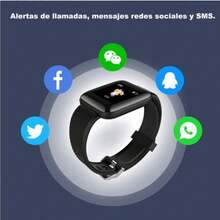Smart Band 118P Plus Reloj Pulsera Inteligente Sensor De Ritmo Cardíaco - Azul - Ver 2