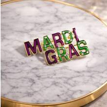 New European And American Style English Letter Alloy Brooch, Minimalist Personalized Letter Brooch, Casual Zinc Alloy Brooch, Suitable For All Year Round, Essential Gift - Purple - View 7