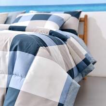 1件亲肤格子+花卉绗缝宽边夏季被，柔软细腻，吸湿透气，简约时尚空调被 - 悠然gediao - 查看 7