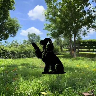 1pc Decorative Acrylic Corgi Garden Stake, Perfect Gift For Dog Lovers And Outdoor Garden Decor For Mother's Day, Suitable For Yard, Garden, Lawn, Porch