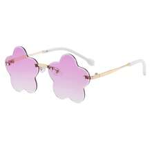 1 Pair Children's Floral Shaped Frameless Glasses, Fashionable Cute Personalized Colorful Runway Decorative Glasses - Multicolor - View 9