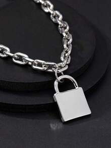 1pc & Stylish Personalized Pendant Necklace For Women - 銀色 - 查看 5