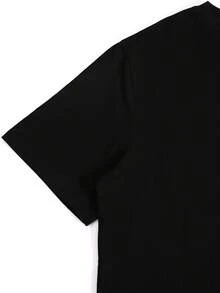 180GSM Pure Cotton Printed T Shirt With Save The Bees Honeycomb Design For Bees Lovers Beekeeper Beekeeping Soft Breathable Comfortable Durable Easy To Clean Stain Resistant With Fine Knitting Craft Perfect For Nature Awareness Events - Black - View 5