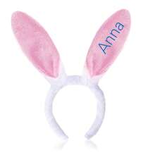 1pc Customized Name Rabbit Ear Headband Set, Easter Gift, Easter Headband, Easter Accessory, Customized Rabbit Ears - Multicolor - View 8
