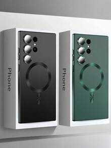 Luxury Matte Magnetic Shockproof Case For Galaxy S26 Ultra S26 Plus S26 Anti Drop Protective Cover - Burgundy - View 2