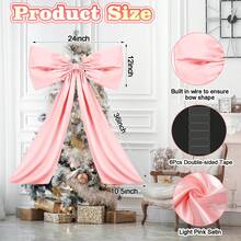 1 Paquete de Decoración de Lazo Grande para Habitación, Lazo Gigante para Decoración de Fondo de Pared de Fiesta de Cumpleaños - rosa - Ver 2