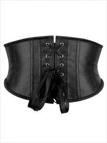 1 pieza Corsé moldeador de cintura para mujer, Cinturilla reductora de figura - Negro - Ver 3