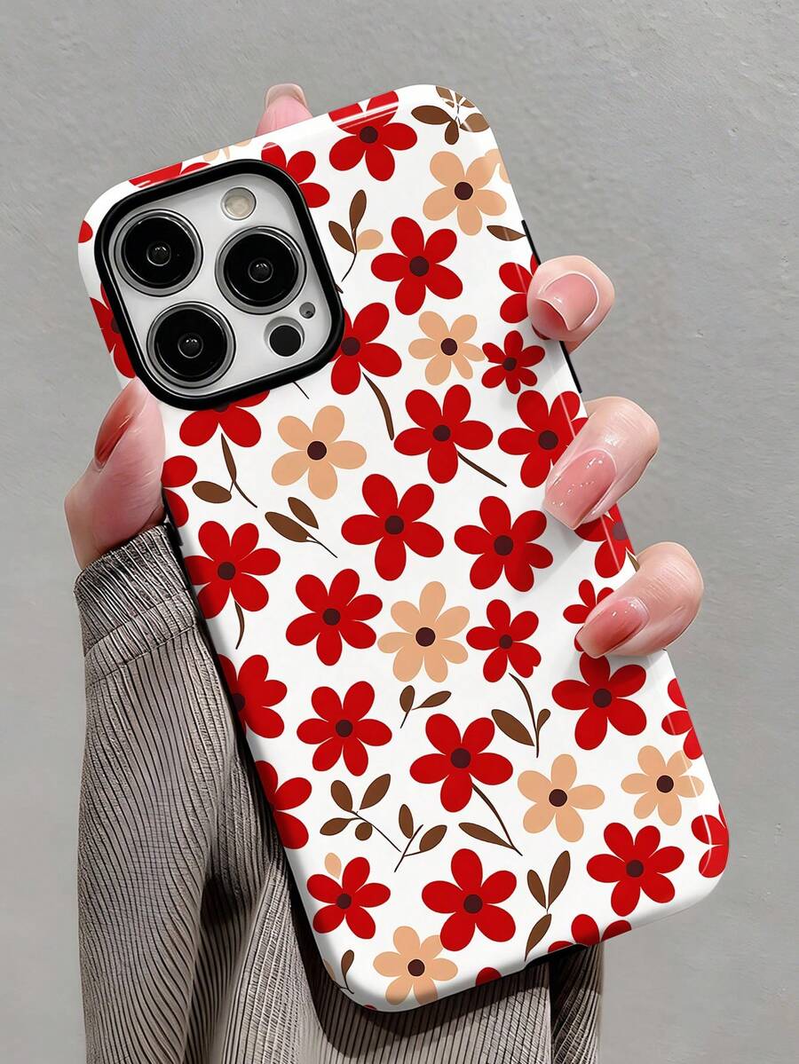 1 ốp lưng Phirim 2 trong 1 bóng bẩy, họa tiết hoa mùa xuân rực rỡ, bảo vệ toàn diện điện thoại, tương thích với Samsung 11/12/13/14/15/16/17 Pro Max - Nhiều màu - Xem 1