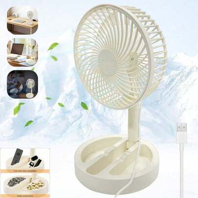 便携式桌面风扇，单速可调，超静音，适用于家庭和办公室（USB接口）
