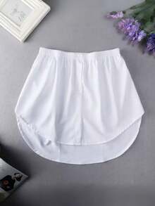 1件装弹性腰围延长器，女士衬衫延长器，可调节多层假裙摆延长器 - 白色 - 查看 5