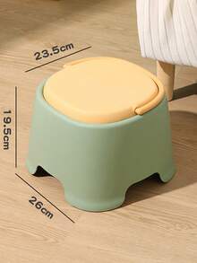 带把手的塑料凳，小巧的脚凳，适用于客厅、玄关、浴室 - 彩色 - 查看 12
