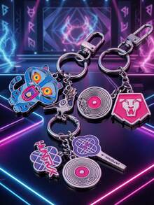 1pc Netflix Official Licensed Party Keychain Gift Bag Clip   Derpy With Sussie Keyring Backpack Decorative Keychain Versatile Commuter Key Charm Portable Key Organizer Soothing Little Accessory Creative Personalized Anti-Loss Keychain Party Supplies Birthday Gift - A - View 1