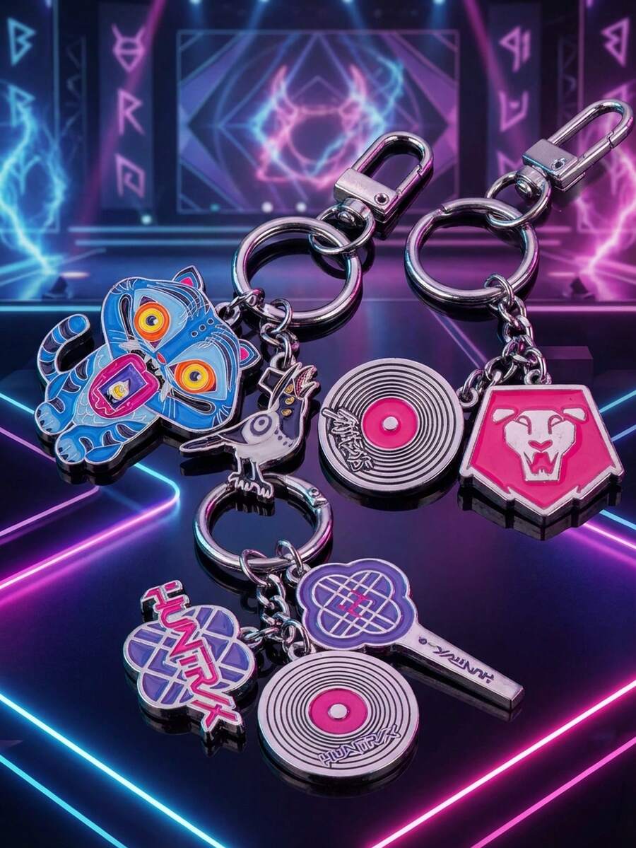 1pc Netflix Official Licensed Party Keychain Gift Bag Clip   Derpy With Sussie Keyring Backpack Decorative Keychain Versatile Commuter Key Charm Portable Key Organizer Soothing Little Accessory Creative Personalized Anti-Loss Keychain Party Supplies Birthday Gift - A - View 1