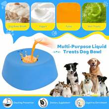 1pc Pet Slow Feeder Ball, Anti-Slip Interactive Cat Dog Feeding Bowl, Silicone Material, Pet Feeding Supplies, Lick Bowl Pattern, Anxiety Reducing Slow Feeder Bowl Suitable For Yogurt, Fruit Puree, Soup - Multicolor - View 3