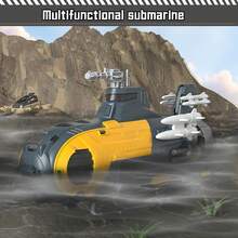 Submarine Model Toy, Transformable Nuclear Submarine Sliding Track, Durable, With 6 Mini Cars And 3 Airplanes, Educational Toy To Stimulate Imagination For Children 3-6 Years Old, Boys And Girls - Multicolor - View 4