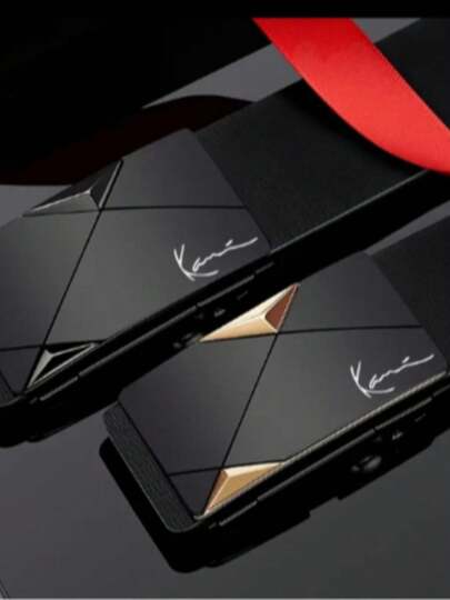 Triangular Contrast Color Belt Buckle, Men's Toothless Automatic Buckle, Versatile Pant Belt Buckle