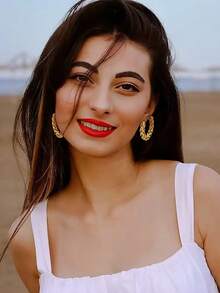 复古C形编织纹理耳环，金属质感高端时尚百搭耳环 - 彩色 - 查看 4