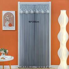 Premium All-Season Indoor Door Curtain, Bedroom Door Curtain, Mosquito/Fly/Insect Proof, No Drilling Required Partition Curtain (Comes With Hook And Loop), 90*200cm - 1PC - View 5