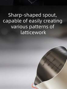 1个手冲咖啡拉花杯，白色或黑色可选，350毫升奶泡壶，不锈钢壶嘴，拉花杯，适用于咖啡杯、奶泡器、拿铁壶、泡沫杯、咖啡壶、滴滤咖啡机和咖啡制作套装工具 - 彩色 - 查看 8