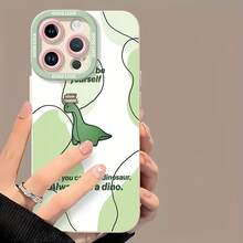 Dinosaurio verde con libros que animan a ser uno mismo.funda de teléfono Fundas compatibles con ,Apple,VIVO,OPPO,,, y Honor.Fabricadas en silicona TPU,ofrecen protección contra golpes y caídas. - Blanco - Ver 2
