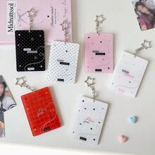 1pc Heart Hollow Hanging Card Holder 3 Inch, Idol Fan Card Display Case, Student Mini Card Wallet - Heart-shaped Cutout Card Holder - View 3