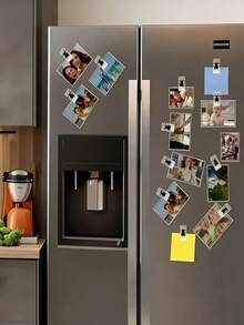 Acrylic Magnetic Clip Transparent Fridge Note Clips For Fridge Office Whiteboards Storage Cabinets Dishwashers Multipurpose Memo Clips Durable Photo Clip Sticky Notes Clip Suitable For Kitchens Bedrooms And Offices Men And Women Home Decor - Multicolor - View 10